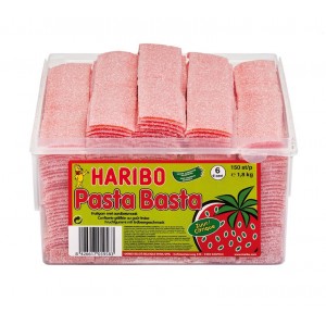 Pasta Basta Aardbei Zuur 150 st. Tubo (1,125kg) Haribo Veggie