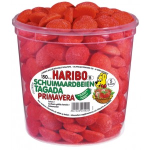 Schuimaardbeien 150 st. Tubo (1,050kg) Haribo