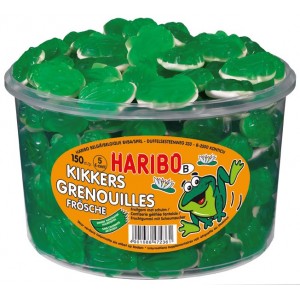 Grenouilles 150 pcs Tubo (1,050kg) Haribo