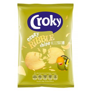 Crazy Ribble Chips Poivre & Sel 20 x 40g Croky