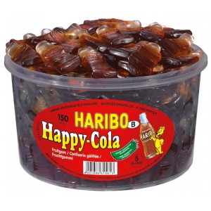 Happy Cola Grand 150 pcs Tubo (1,2kg) Haribo