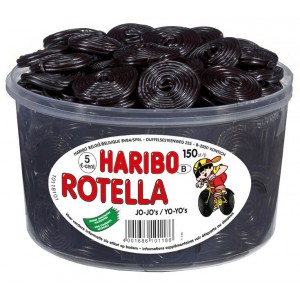 Rotella Noir 150 pcs Tubo (1,5kg) Haribo Veggie